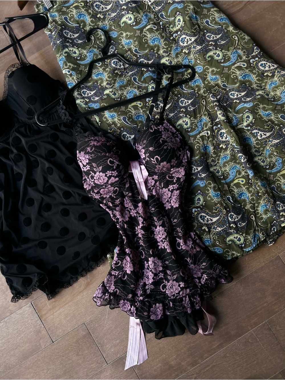 Black Lace Bustier with Pink Floral Embroidery